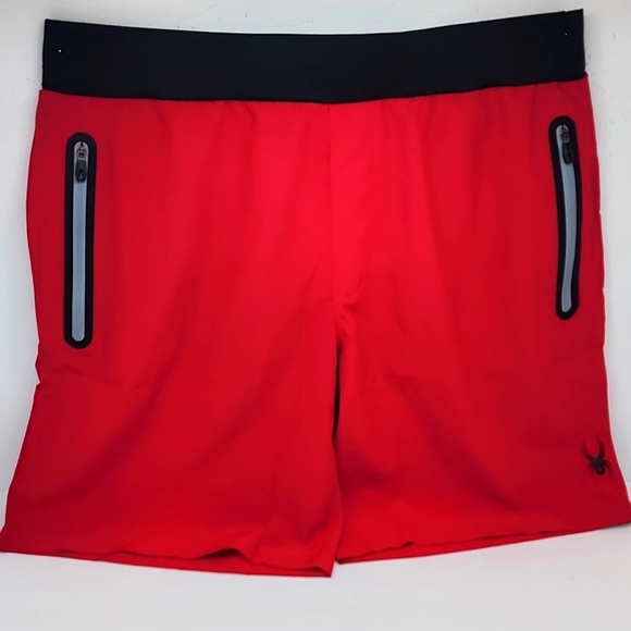 SPYDER ACTIVE MENS SWIMSUIT, THE SIZE IS LARGE, THE COLOR ID DEEP RED - Picture 5 of 12